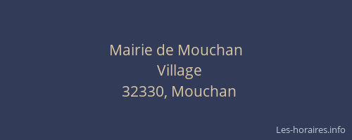 Mairie de Mouchan