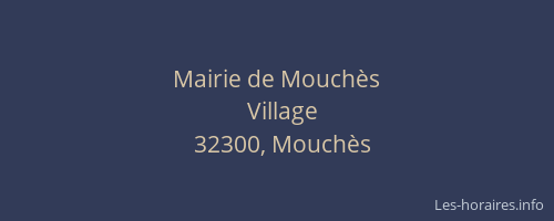 Mairie de Mouch&egrave;s