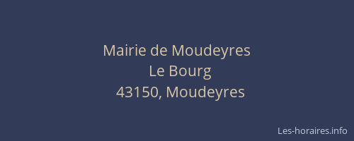 Mairie de Moudeyres