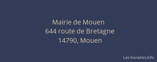 Mairie de Mouen