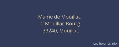 Mairie de Mouillac