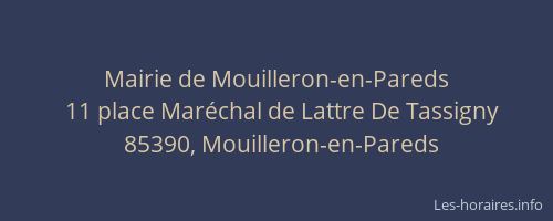 Mairie de Mouilleron-en-Pareds