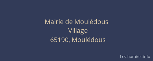 Mairie de Moulédous