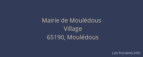 Mairie de Moul&eacute;dous