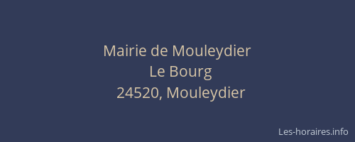 Mairie de Mouleydier