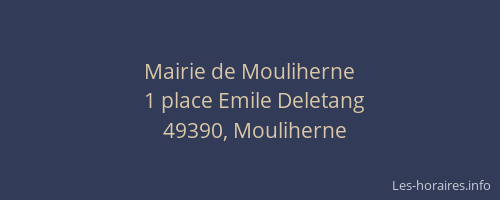 Mairie de Mouliherne