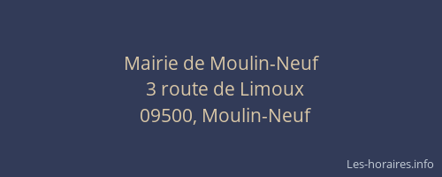 Mairie de Moulin-Neuf