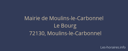 Mairie de Moulins-le-Carbonnel