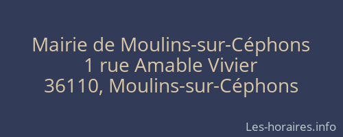Mairie de Moulins-sur-Céphons