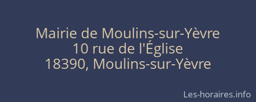 Mairie de Moulins-sur-Yèvre