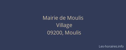 Mairie de Moulis