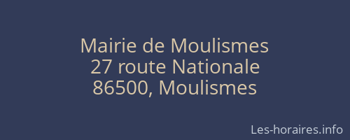 Mairie de Moulismes