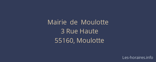 Mairie  de  Moulotte