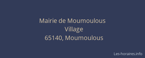 Mairie de Moumoulous