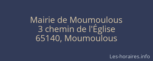 Mairie de Moumoulous