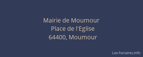 Mairie de Moumour