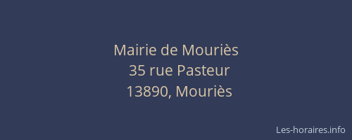 Mairie de Mouriès