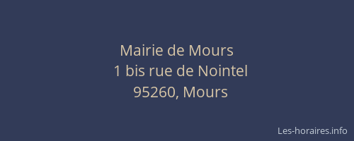Mairie de Mours