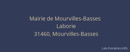 Mairie de Mourvilles-Basses