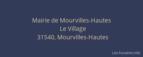 Mairie de Mourvilles-Hautes