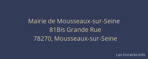 Mairie de Mousseaux-sur-Seine
