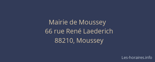 Mairie de Moussey