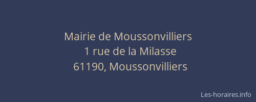 Mairie de Moussonvilliers