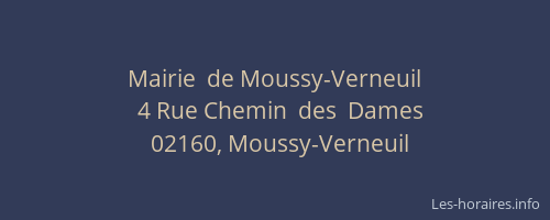 Mairie  de Moussy-Verneuil