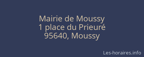 Mairie de Moussy