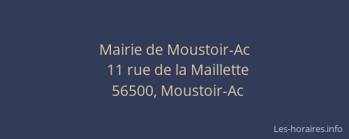 Mairie de Moustoir-Ac