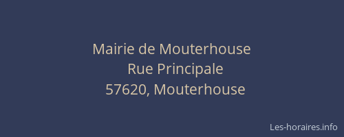 Mairie de Mouterhouse