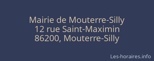 Mairie de Mouterre-Silly
