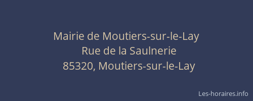 Mairie de Moutiers-sur-le-Lay