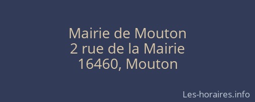 Mairie de Mouton