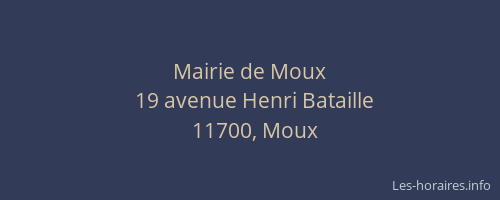 Mairie de Moux