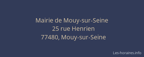 Mairie de Mouy-sur-Seine