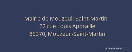 Mairie de Mouzeuil-Saint-Martin