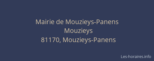 Mairie de Mouzieys-Panens