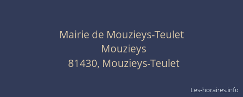 Mairie de Mouzieys-Teulet
