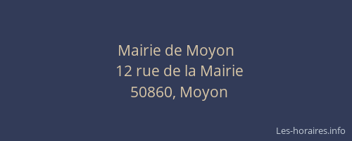 Mairie de Moyon