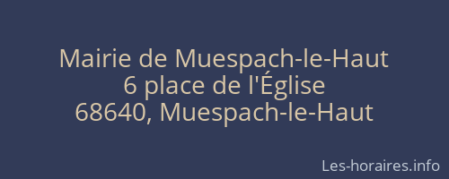 Mairie de Muespach-le-Haut