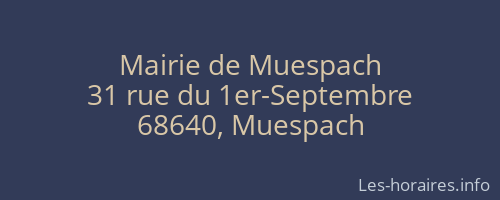 Mairie de Muespach