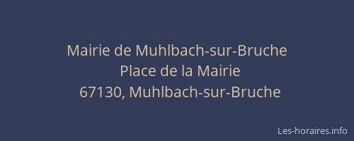 Mairie de Muhlbach-sur-Bruche