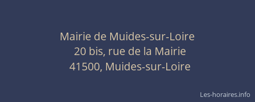 Mairie de Muides-sur-Loire