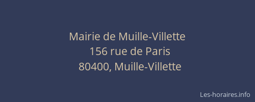 Mairie de Muille-Villette