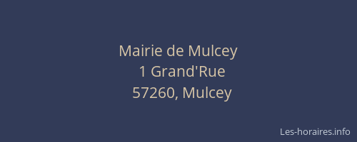 Mairie de Mulcey
