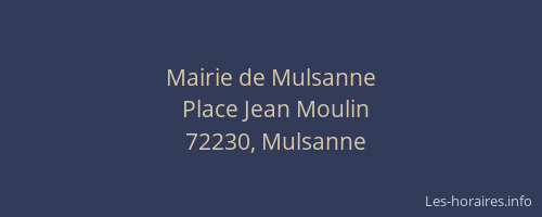 Mairie de Mulsanne