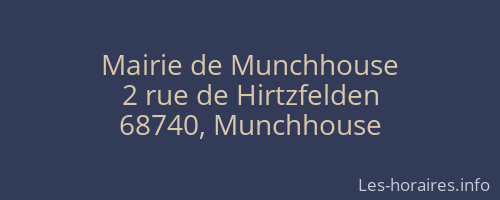 Mairie de Munchhouse