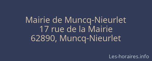 Mairie de Muncq-Nieurlet