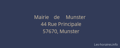 Mairie    de     Munster
